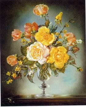 unknow artist Floral, beautiful classical still life of flowers.136 Germany oil painting art